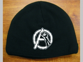 Anarchy päsť čierna pletená čiapka stredne hrubá vo vnútri naviac zateplená, univerzálna veľkosť, materiálové zloženie 100% akryl